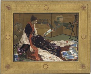 Capriccio in Porpora e Oro: Lo Schermo Dorato, 1864 (olio su pannello di legno) da James Abbott McNeill Whistler